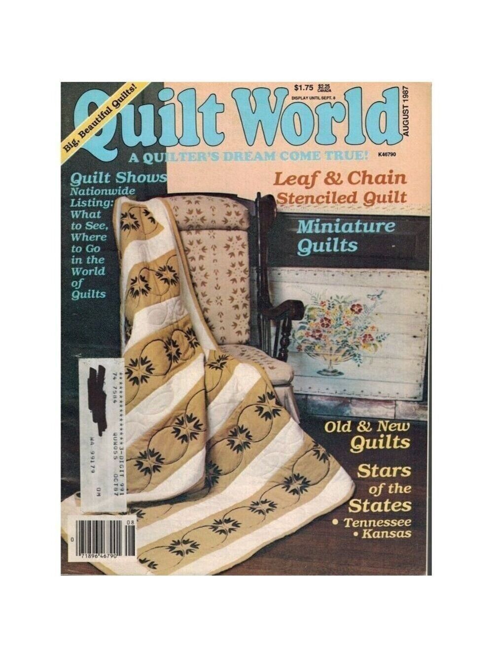 Quilt World August 1987 Volume 12 Number 4 House of White Birches